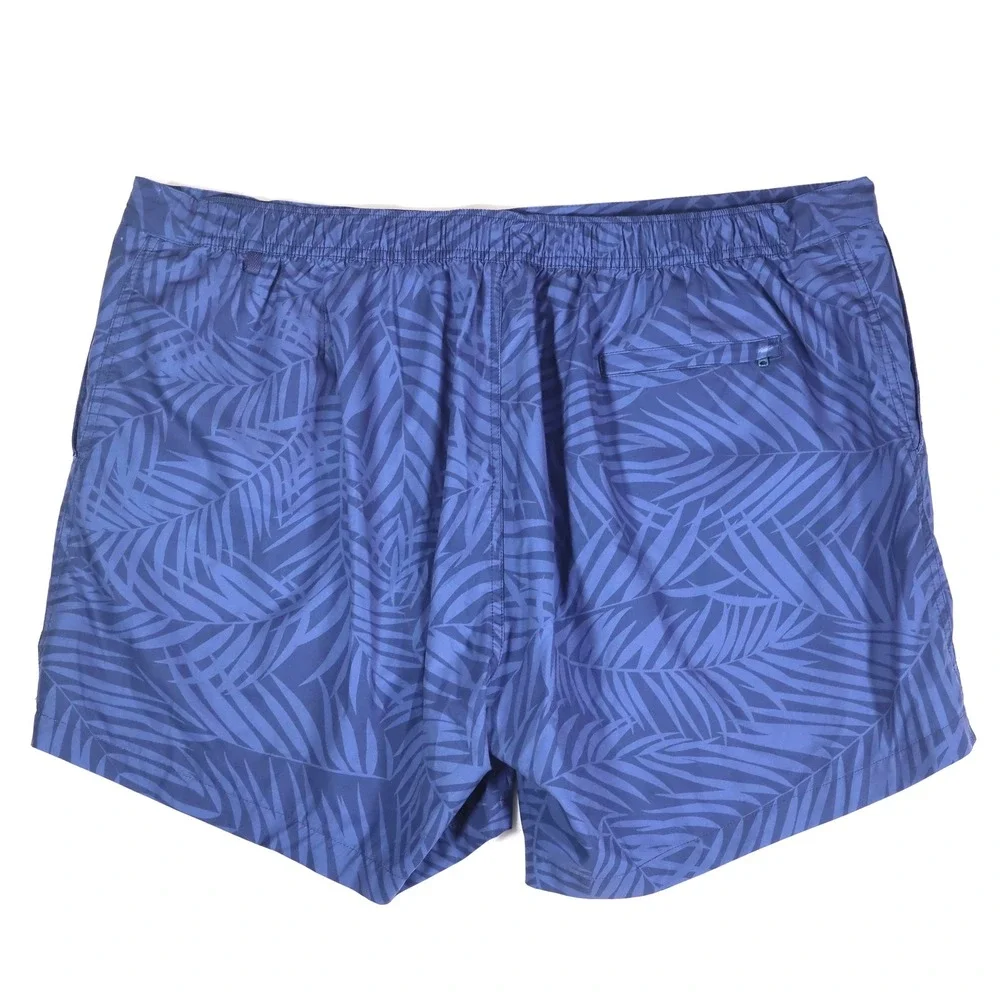 Peter Millar Swim Trunks Mens XXL Blue Palm Leaf Crown Crafted Board Shorts
